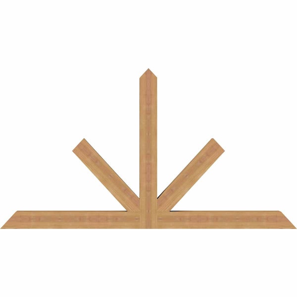 Ekena Millwork Saratoga Timber Gable Bracket, Western Red Cedar, 60"W x 32"H x 3 1/2"D x 3 1/2"F, 13/12 Pitch GBW060X32X0404SAR00SWR - main